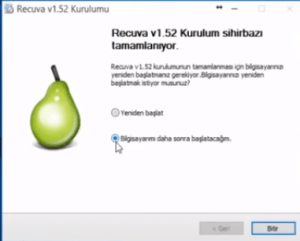 recuva veri kurtarma porgramı