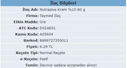 Nutraplus krem prospektüs ozeti