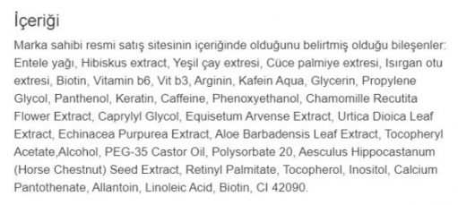Uraw Mavi Serum Forte İçerigi 