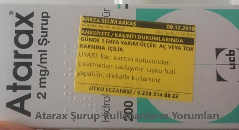 Atarax Surup Kullananlarin Yorumlari