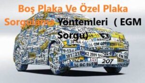 Bos Plaka Ve Ozel Plaka Sorgulama Yontemleri EGM Sorgu
