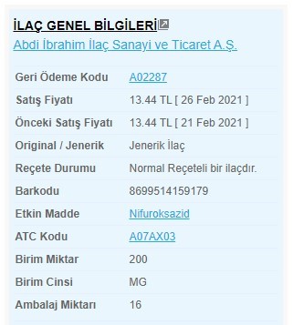 Diafuryl Fort hakkinda bilgi Diafuryl Fort hakkinda bilgi