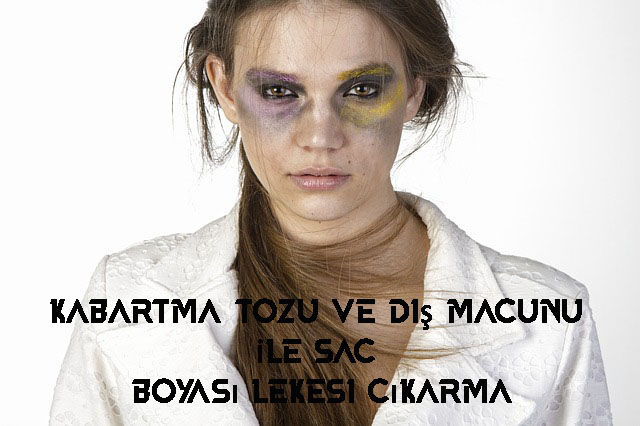Kabartma Tozu ve Dis Macunu Ile Sac Boyasi Lekesi Cikarma