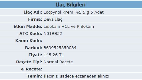 LocpynolKrem Fiyati