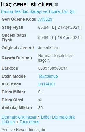 TacrolinKrem Nedir TacrolinKrem Nedir