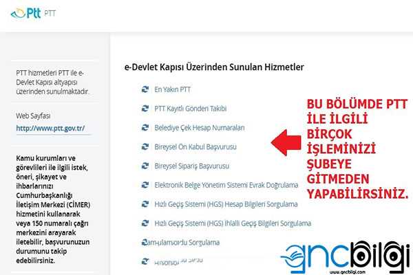 e devlet ptt sorgulama