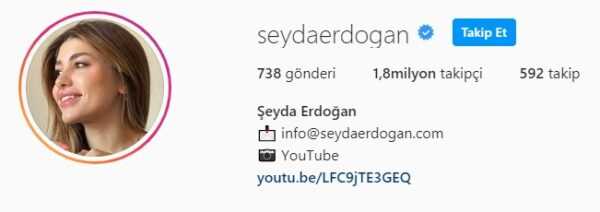Seyda Erdogan sosyal medya Seyda Erdogan sosyal medya