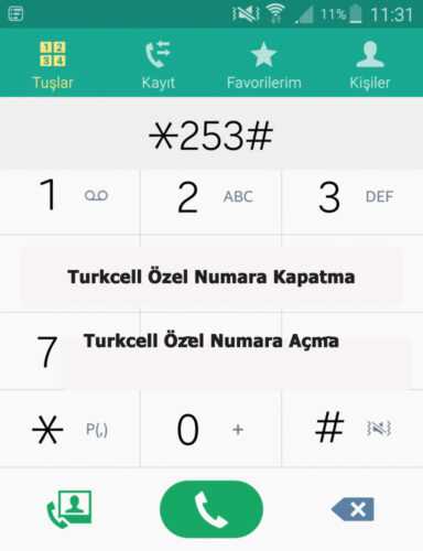 Turkcell Ozel Numara Kapatma Engelleme