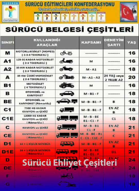 Araba Ehliyeti ve Ehliyet Cesitleri