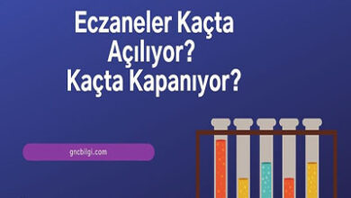 Eczaneler Kacta Aciliyor