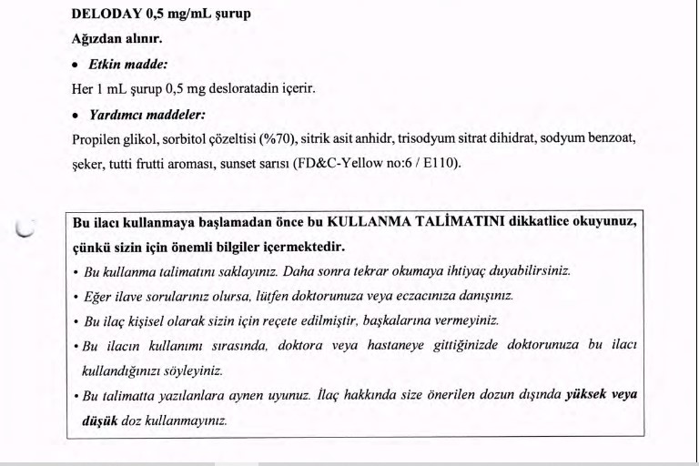 deloday surup kullanma