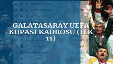 Galatasaray UEFA Kupasi Kadrosu Ilk 11 2