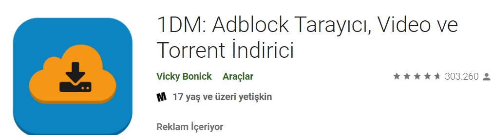 Adblock Tarayıcı Video Torrent İndirici