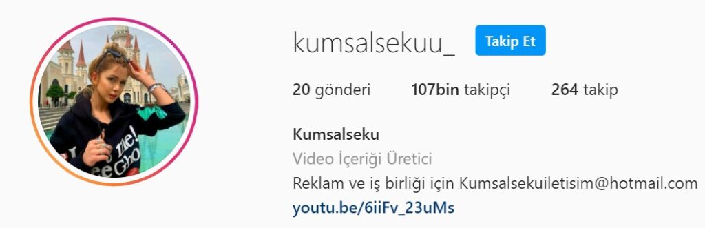 Kumsal Seku instagram