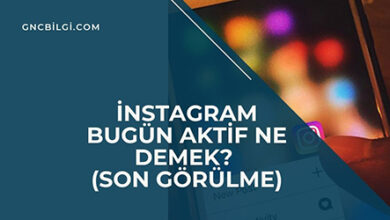 Instagram Bugun Aktif Ne Demek Son Gorulme