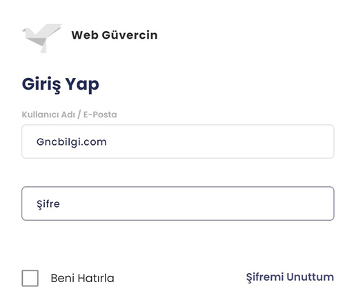 Web Guvercini giris