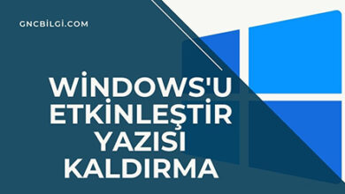 Windowsu Etkinlestir Yazisi Kaldirma 1