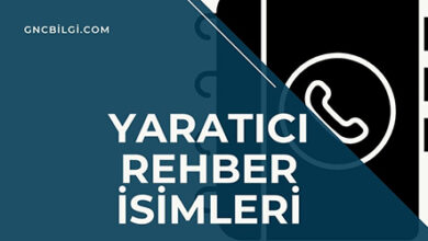 Yaratici Rehber Isimleri