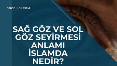 Sag Goz ve Sol Goz Seyirmesi Anlami Islamda Nedir