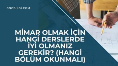 Mimar Olmak Icin Hangi Derslerde Iyi Olmaniz Gerekir