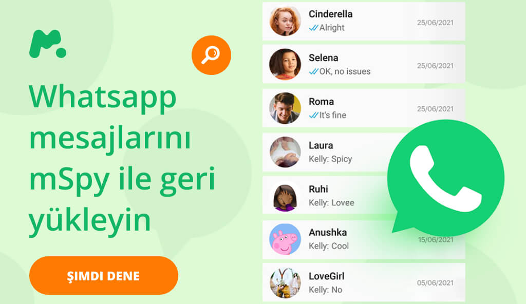 Whatsapp mesajlarini mSpy ile geri yukleyin