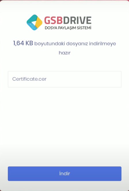 GSB Wifi Sertifika Indir