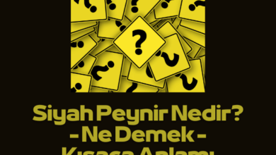 Siyah Peynir Nedir