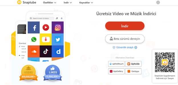 Snaptube ile TikTok