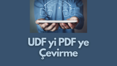 UDF yi PDF ye Cevirme
