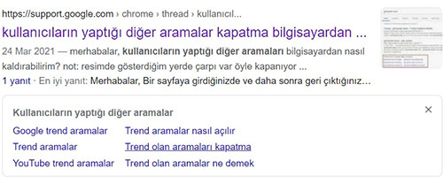 Kullanicilarin Yaptigi Diger Aramalar Nedir