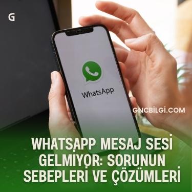 WhatsApp Mesaj Sesi Gelmiyor Sorunun Cozumler