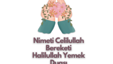 Nimeti Celilullah Bereketi Halilullah Yemek Duası