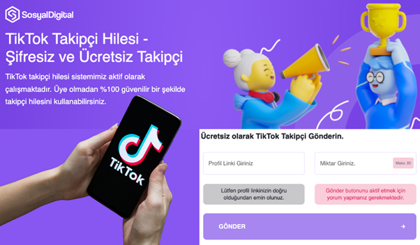 TikTok Takipci Hilesi ile Takipci Sayisi Artirma