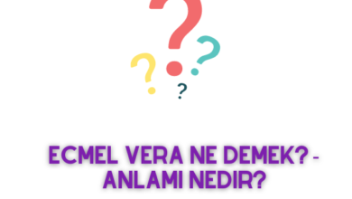 Ecmel Vera Ne Demek