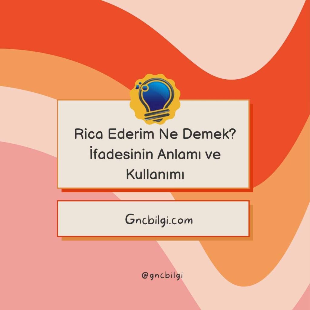 Rica Ederim Ne Demek Ifadesinin Anlami ve Kullanimi