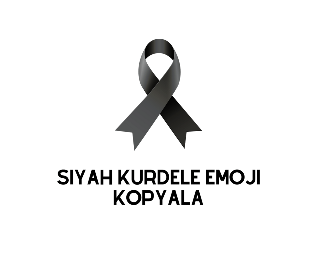Siyah Kurdele Emoji Kopyala 1