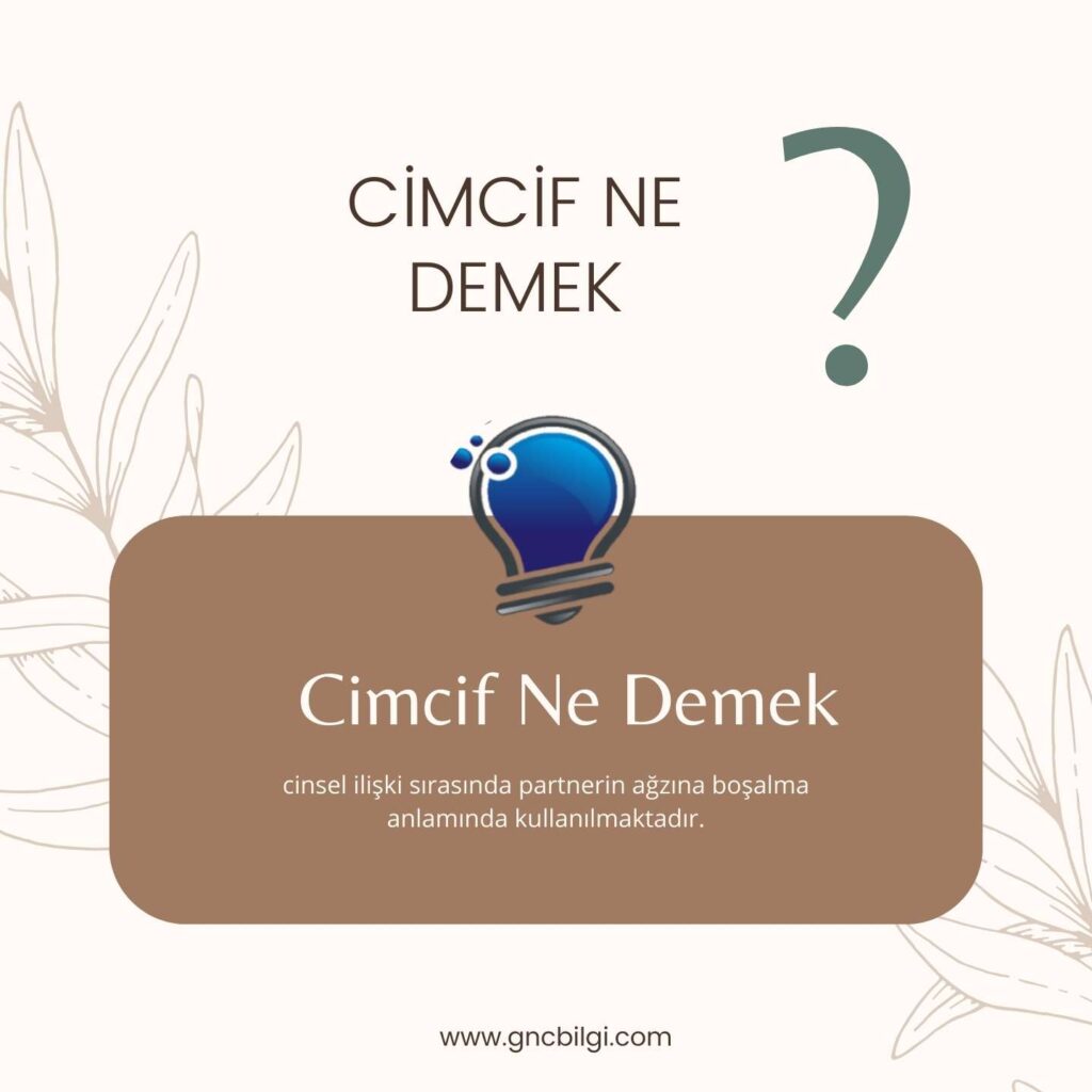 Cimcif Ne Demek anlami nedir