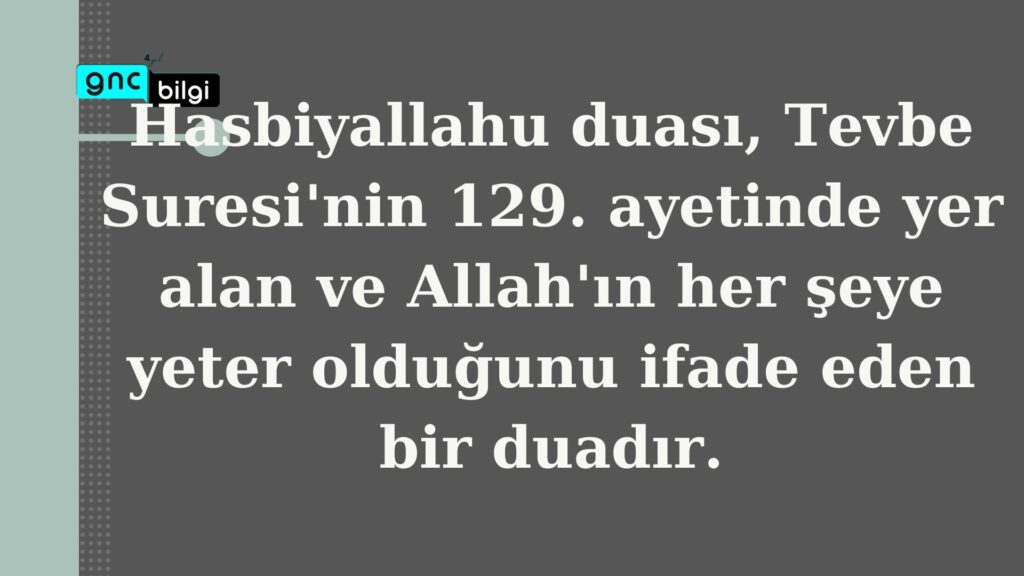 Hasbiyallahu Duasini Okuyanlar hakkinda