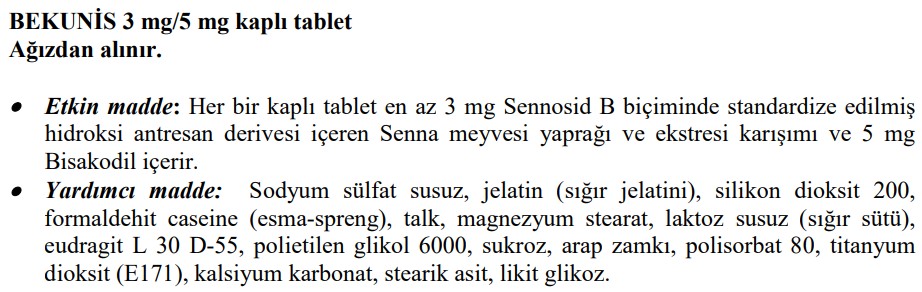 Bekunis Icerigi