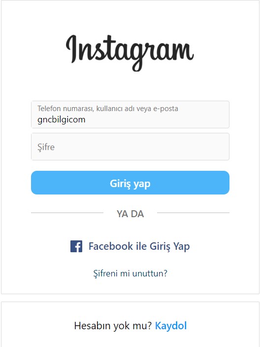 Instagram Web Giris