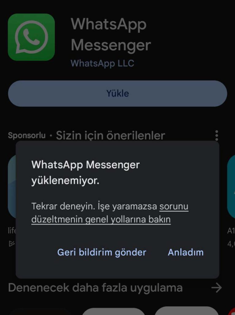 Whatsapp Aero Kapandiimi