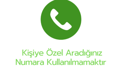 Kisiye ozel Aradiginiz Numara Kullanilmamaktir