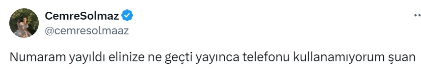 Cemre Solmaz Telefon Numarasi