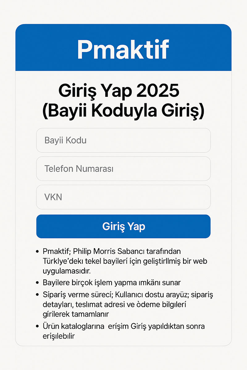 Pmaktif Giris rehberi