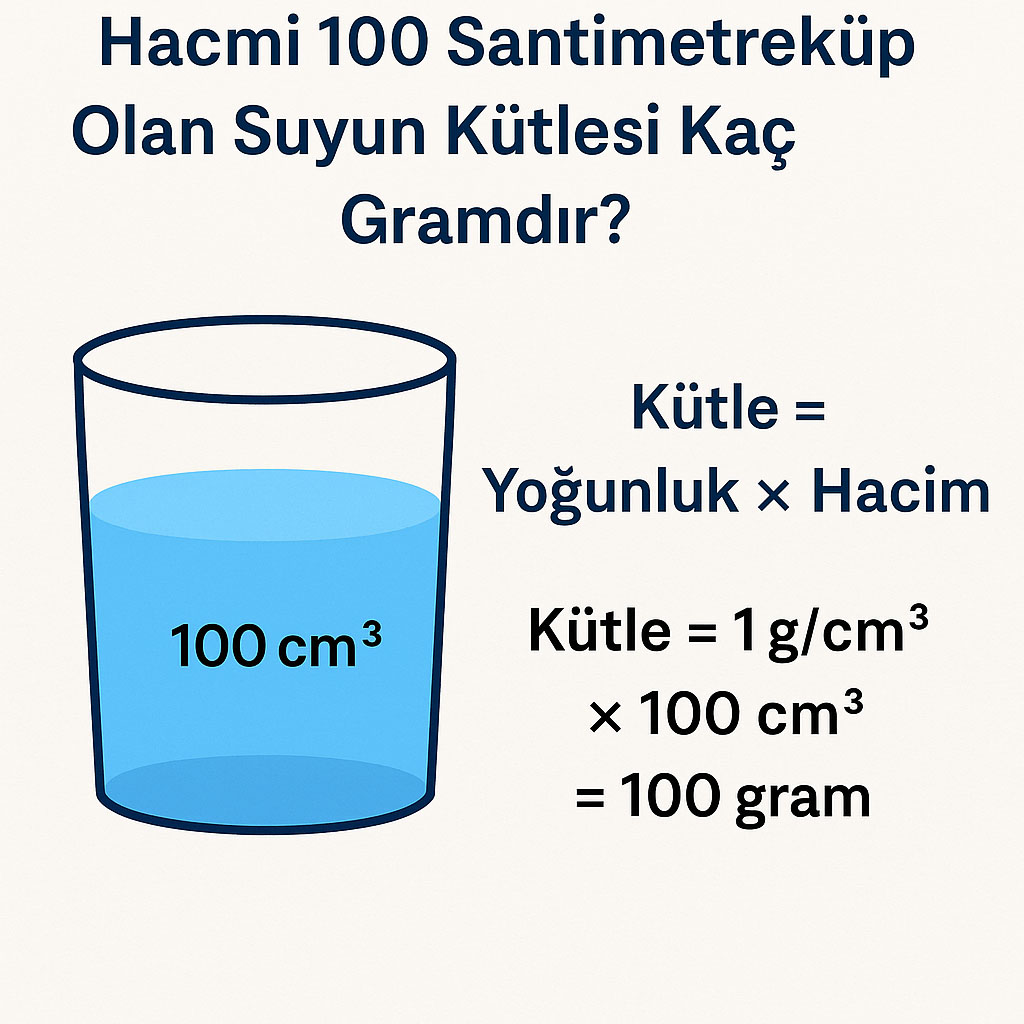 Hacmi 100 Santimetreküp Olan Suyun Kütlesi Kaç Gramdır?