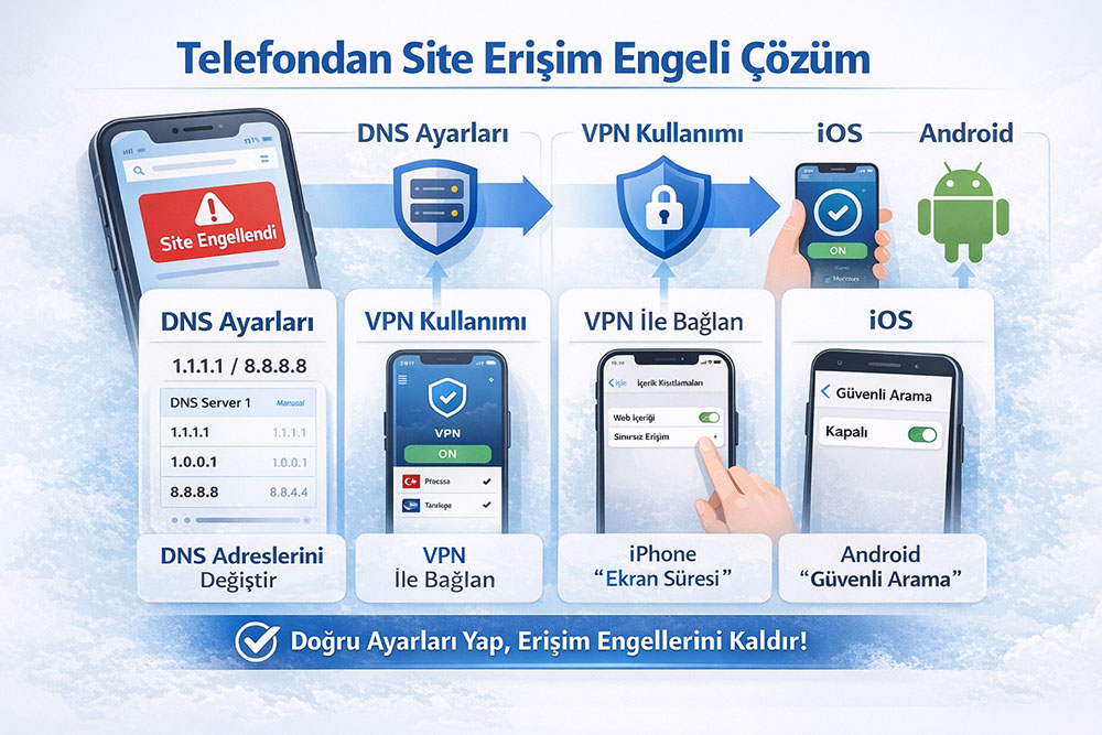 Telefondan Bazi Sitelere Giremiyorum