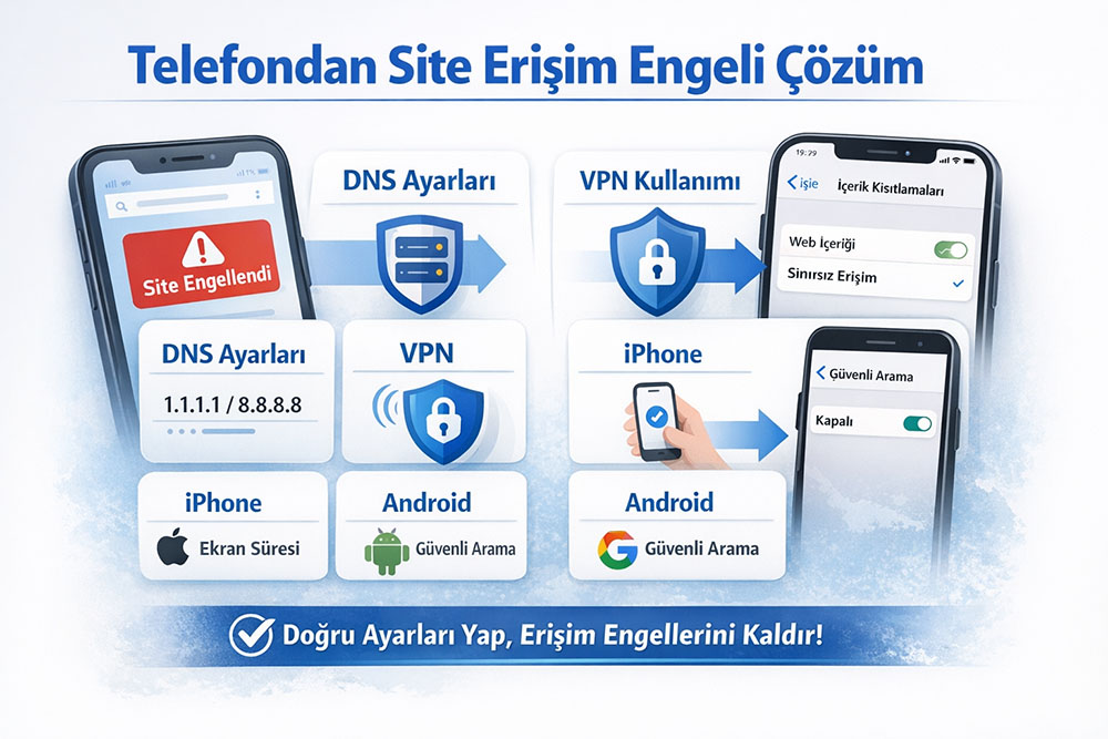 Telefondan Yasakli Sitelere giris