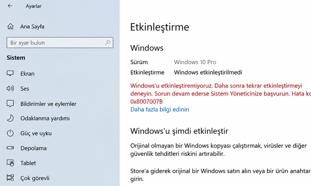 Windows Ürün Anahtarınızı Girin
