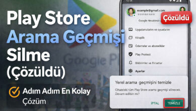Play Store Arama Geçmisi Silme cozuldu