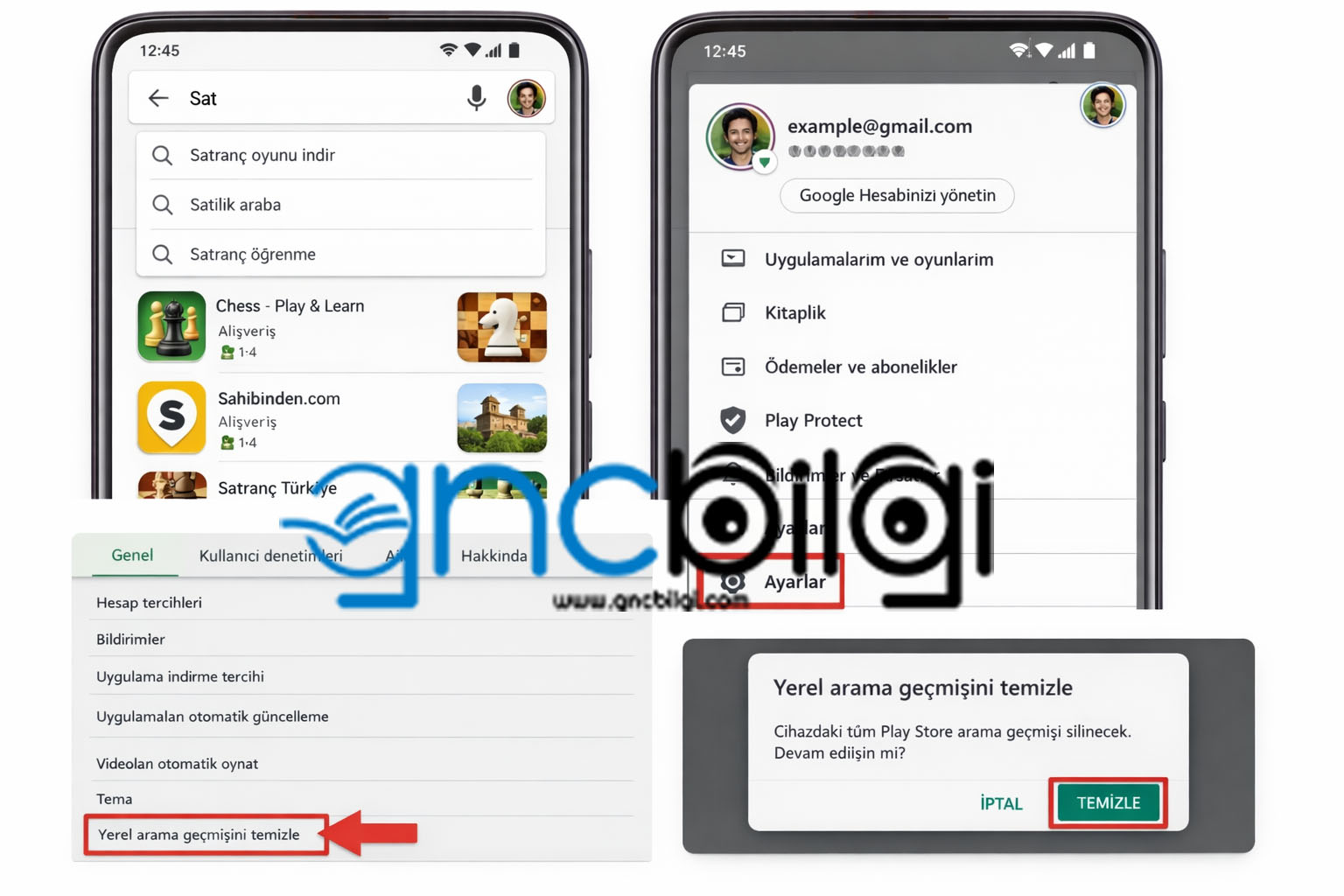 Play Store Arama Geçmisi Silme